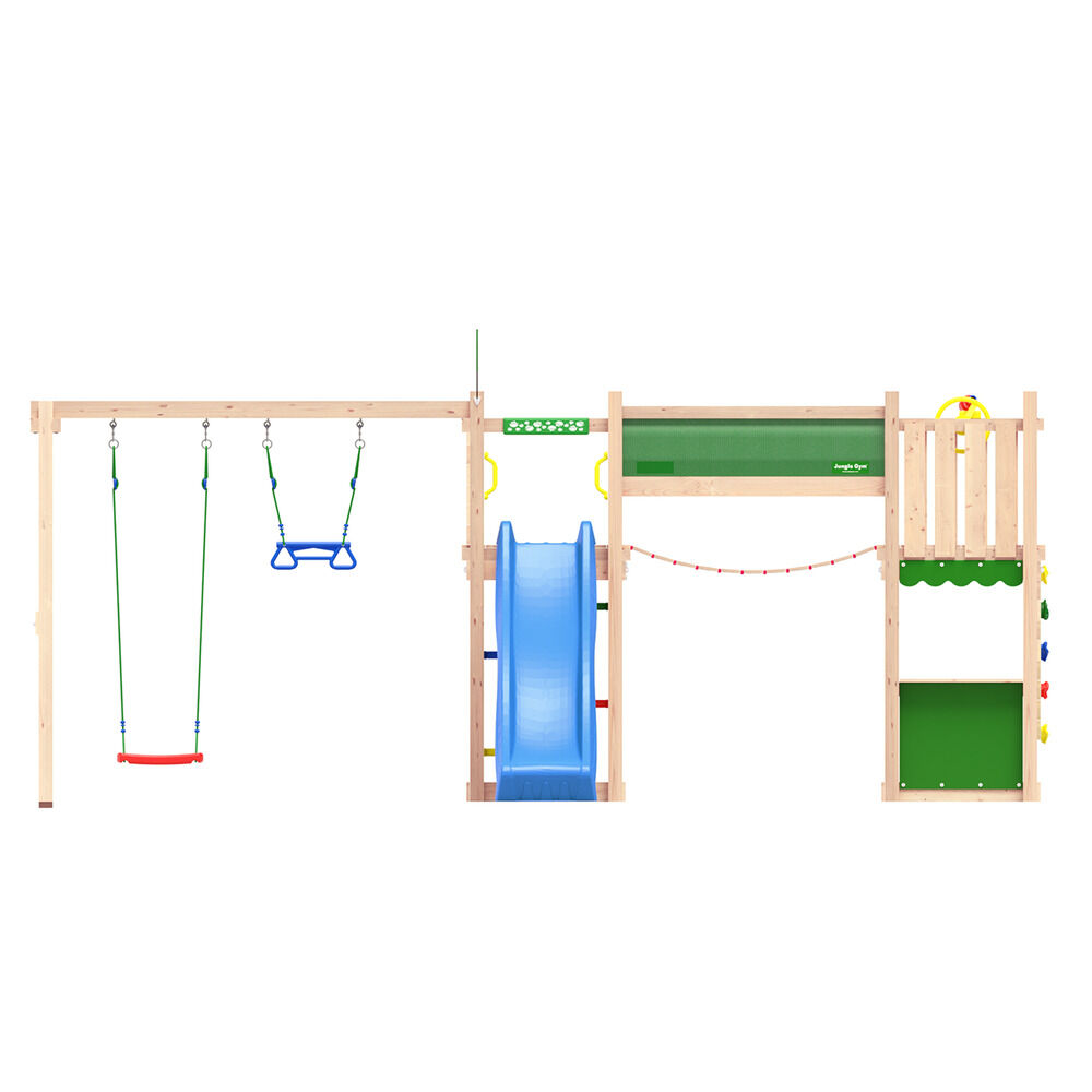 Jungle Gym Raufoss Douglas - Speeltoestel - Blauw - Douglas hout