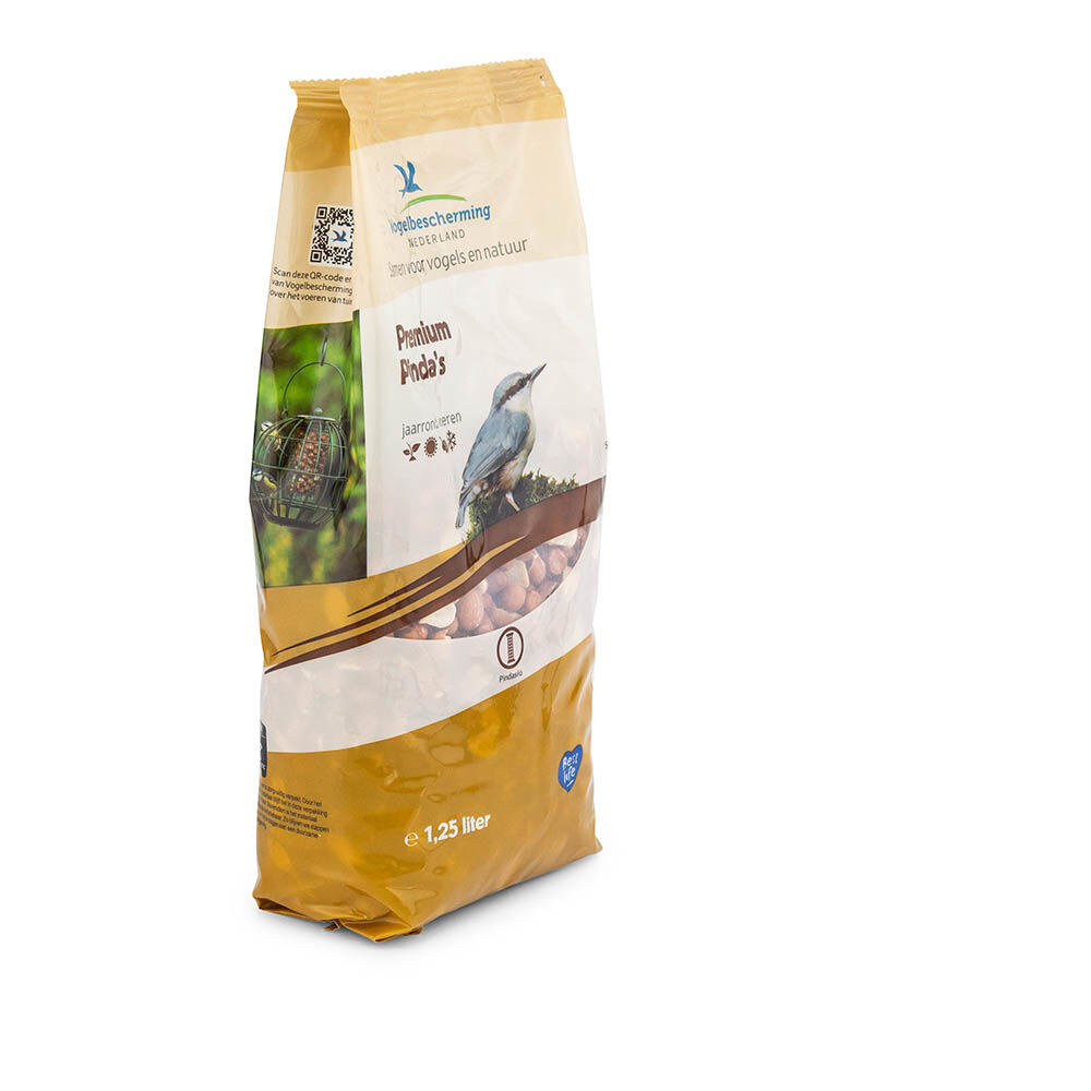 Vogelbescherming Premium - Pinda's - Tuinvogelvoer - 1.25 Liter - Pinda's