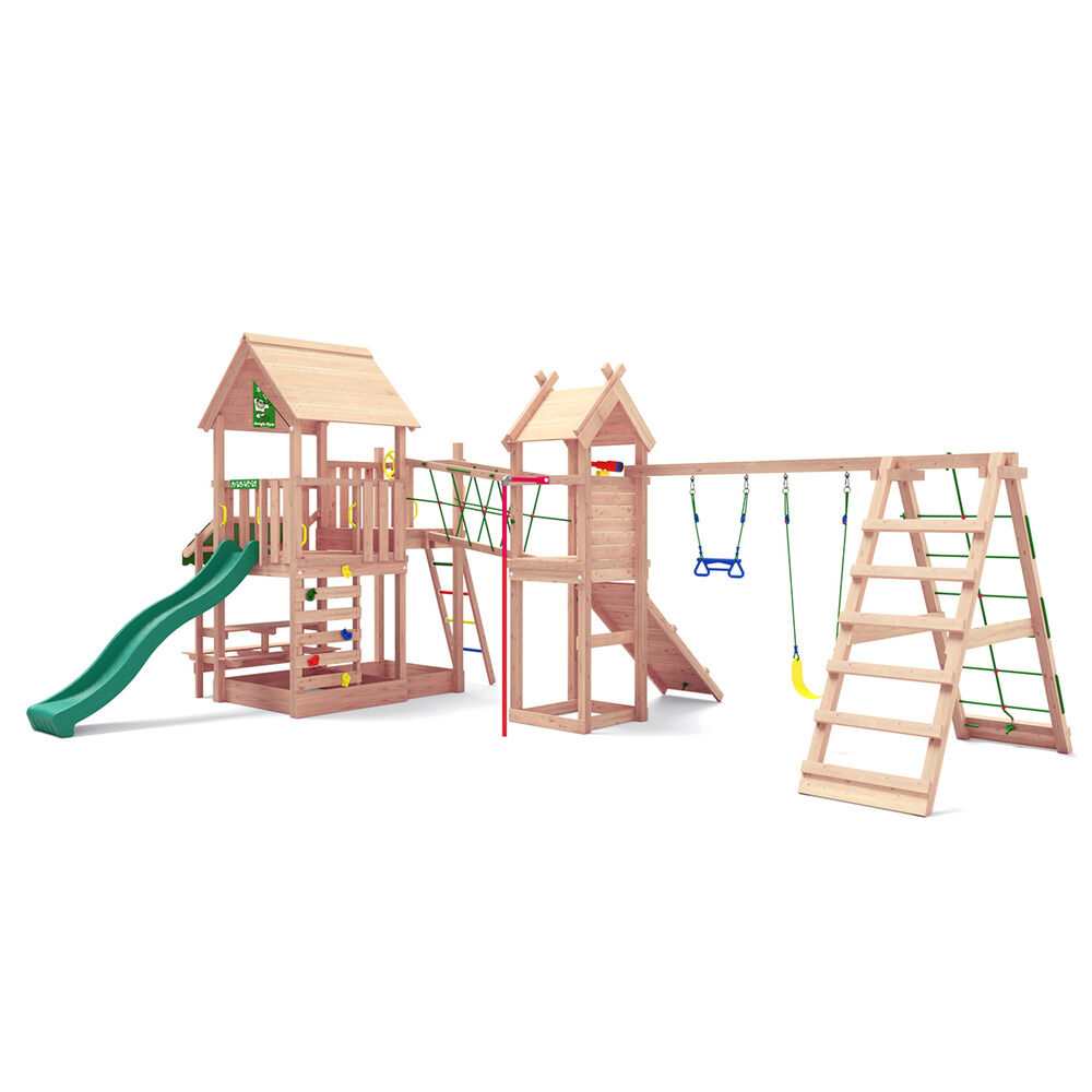 Jungle Gym Ulsteinv Grenen - Speeltoestel - Donker groen - Grenenhout