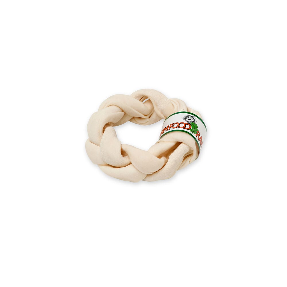 Farm Food Rawhide Dental Braided Donut - Hondensnack - 1 Stuks - rund - S Farm Food Rawhide Dental Braided Donut - Hondensnack - 1 Stuks - rund - S