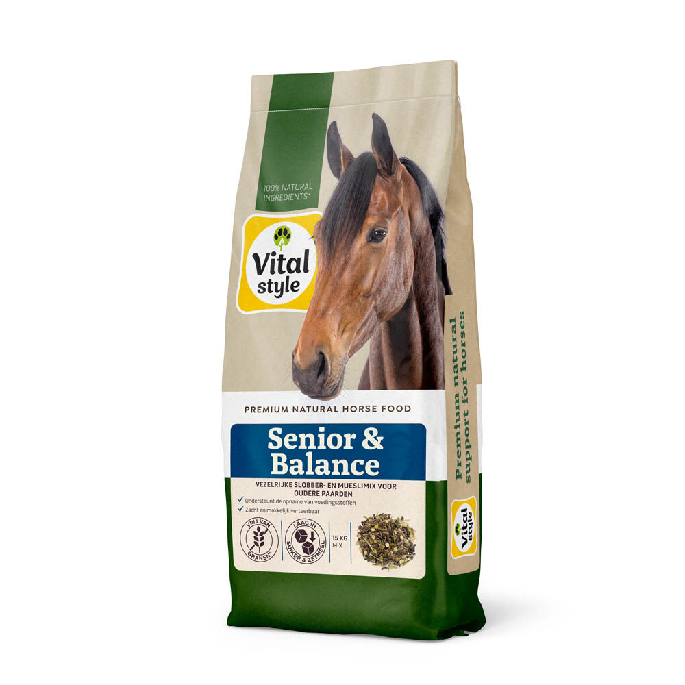 Vitalstyle Senior & Balance Muesli - Paardenvoer - 15 Kilogram - Zak