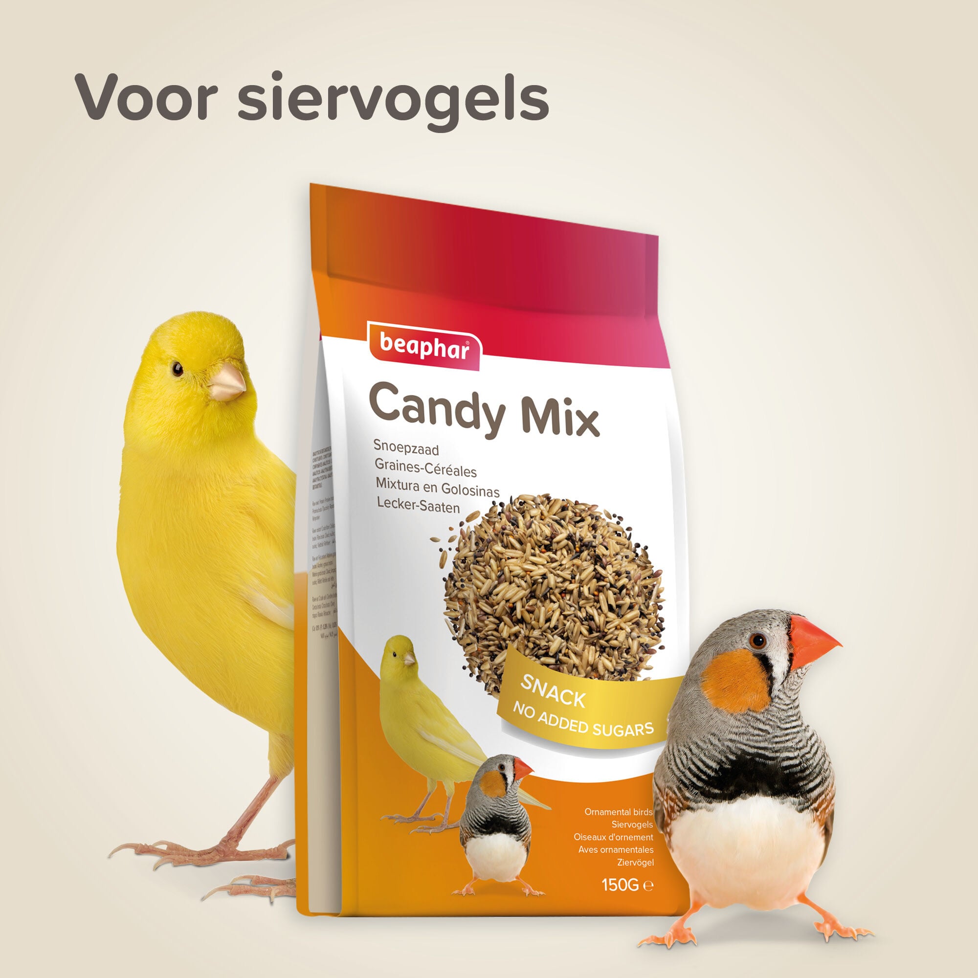 Beaphar Candy Mix Snoepzaad - Vogelsnacks - 150 Gram - Aanvullend voer