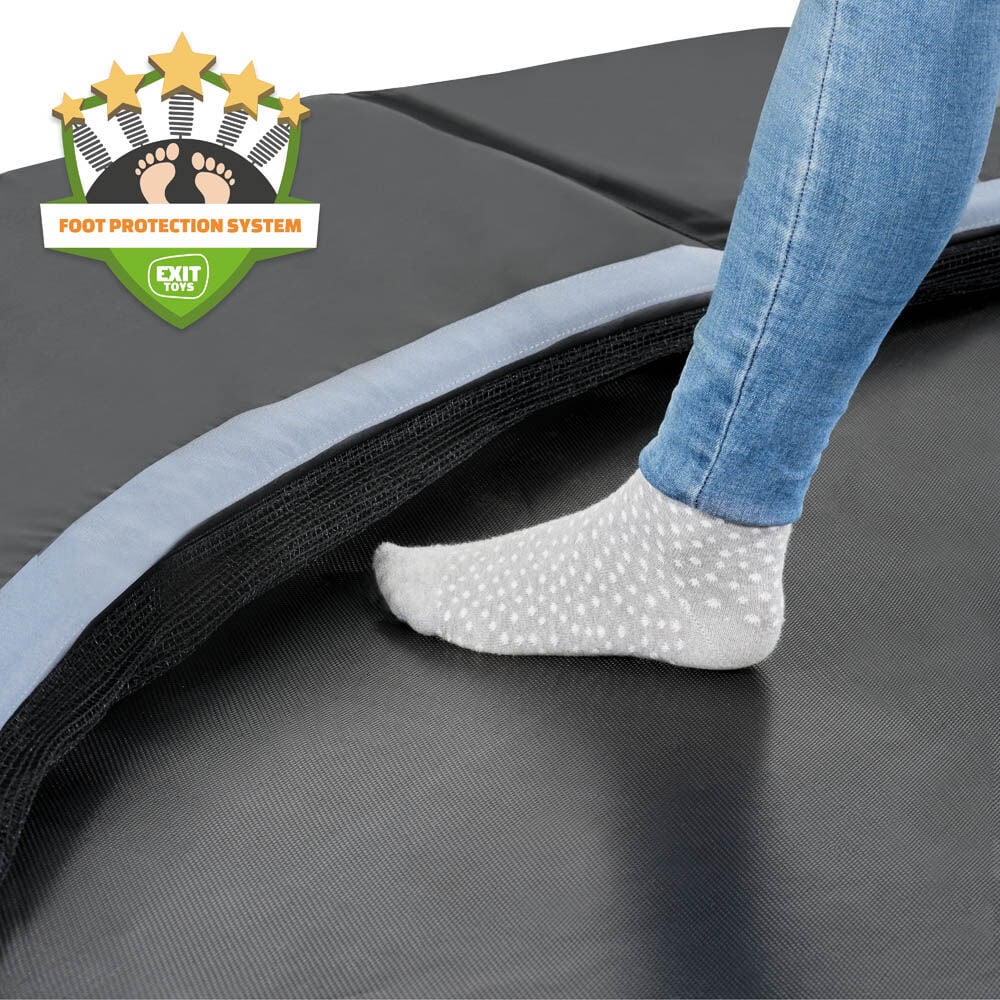 Exit Dynamic - Groundlevel trampoline - Zwart - 427 cm