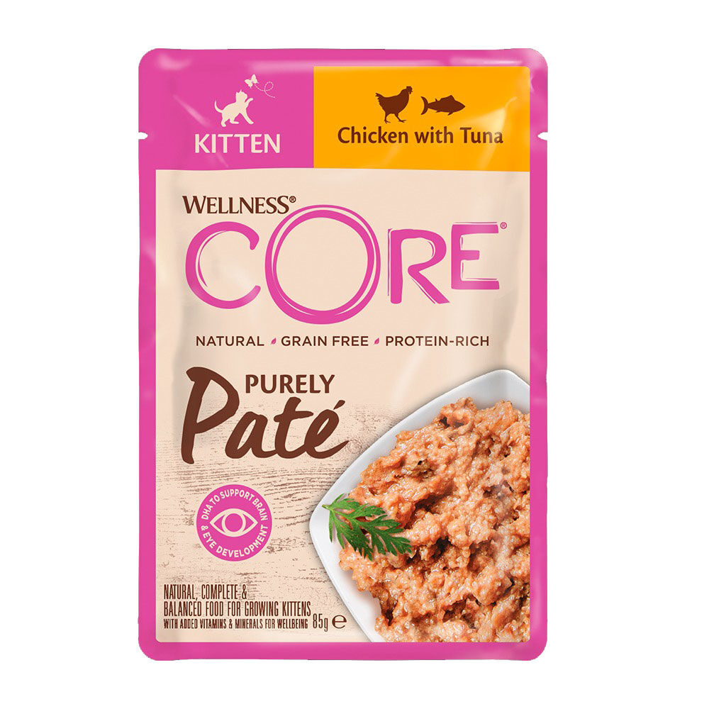 Wellness Core Purely Pate - Kittenvoer - 85 Gram - tonijn, kip