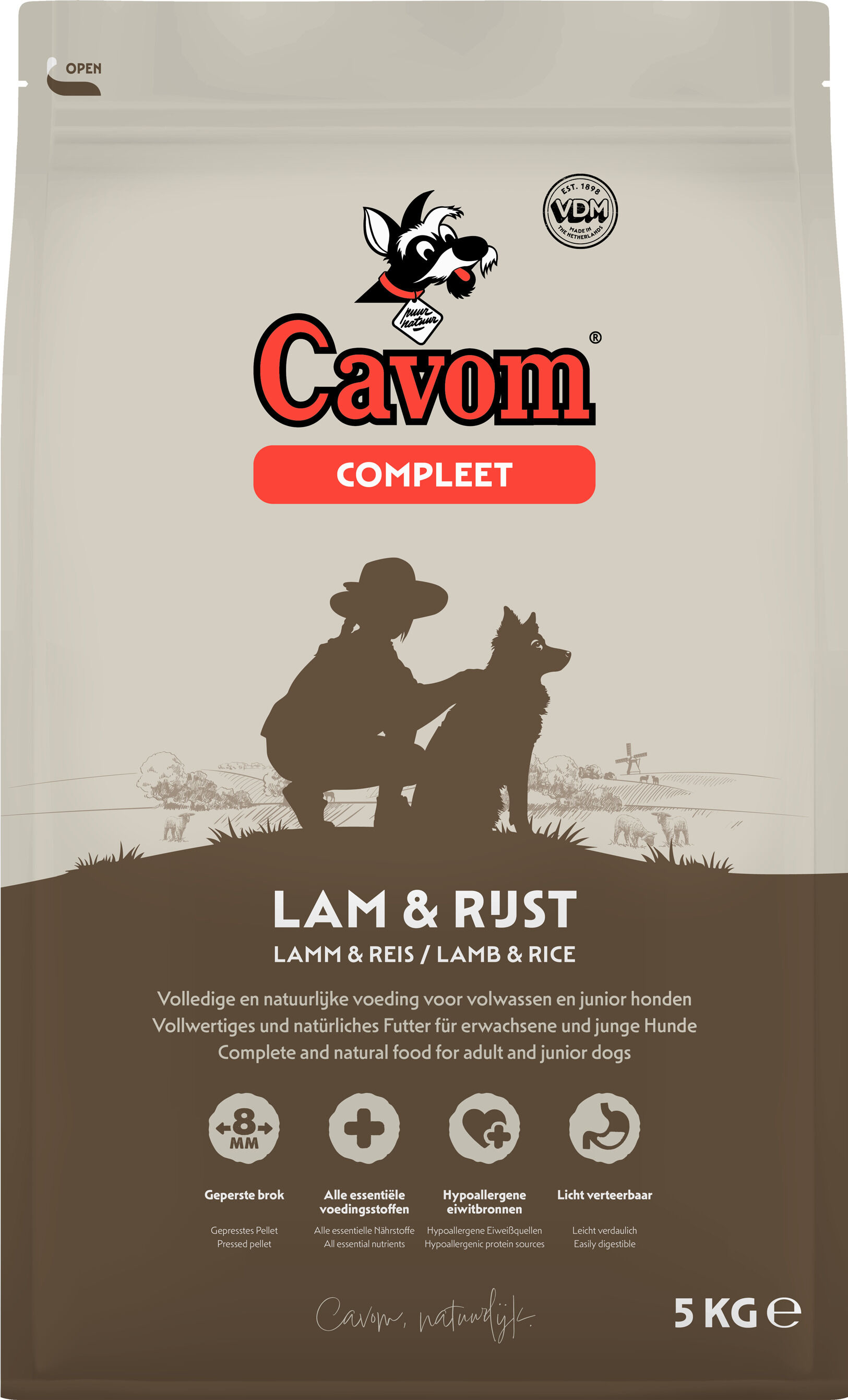 Cavom Compleet Lam & Rijst - Hondenvoer - 5 Kilogram - rijst Cavom Compleet Lam & Rijst - Hondenvoer - 5 Kilogram - rijst