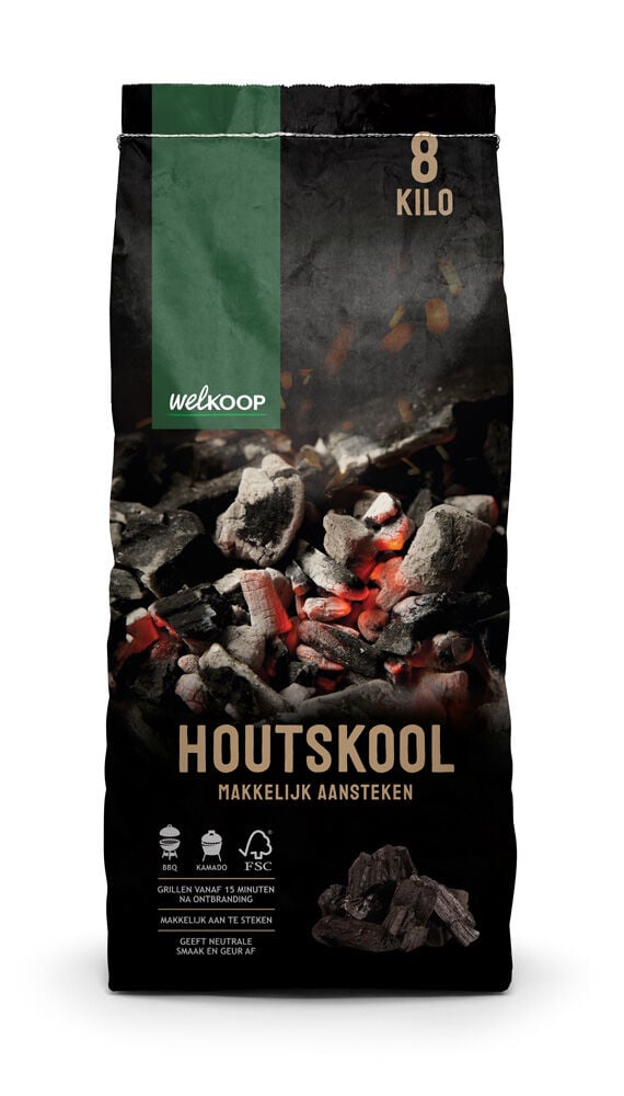 Welkoop Houtskool - BBQ brandstoffen - 8 Kilogram Welkoop Houtskool - BBQ brandstoffen - 8 Kilogram