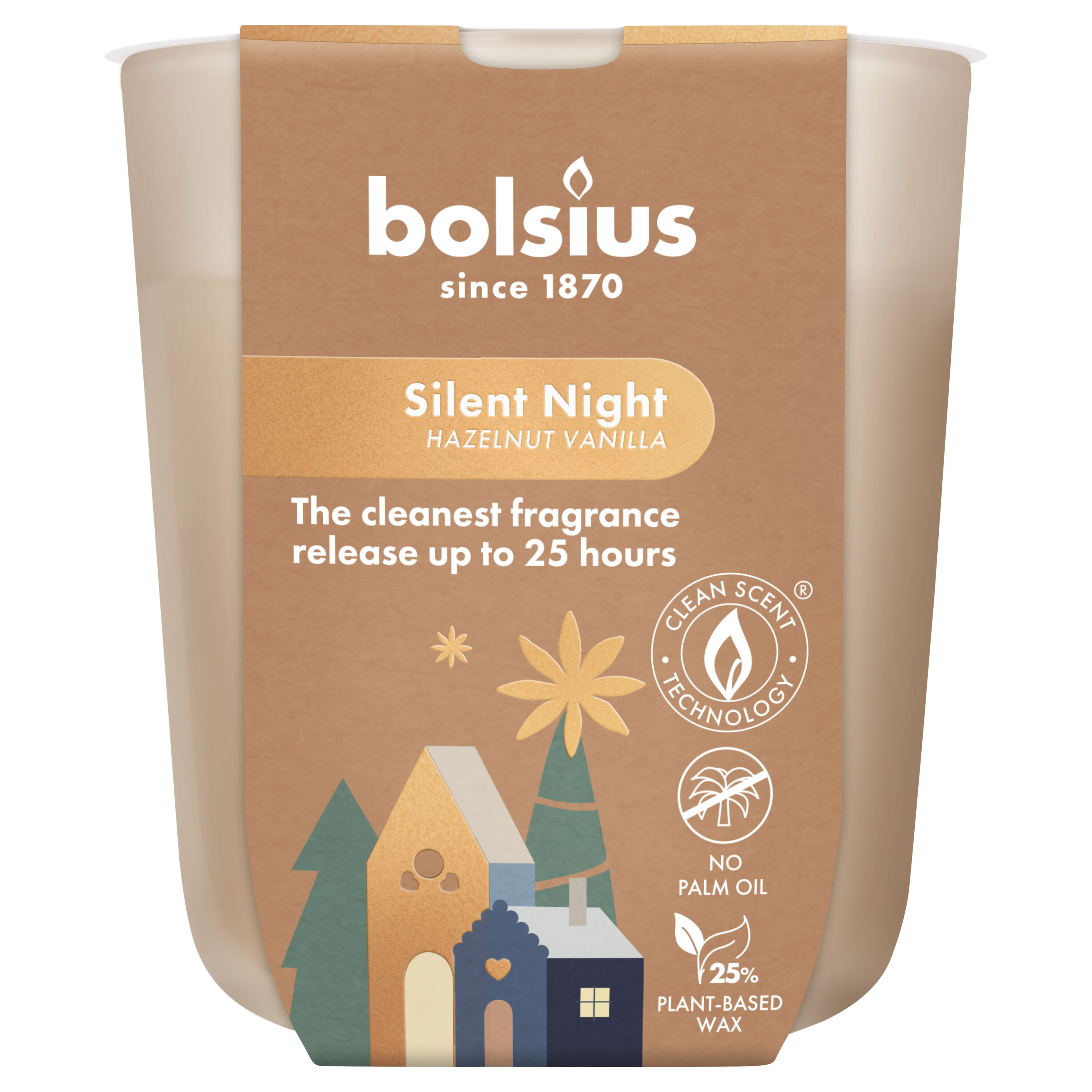 Bolsius True Glow - Geurkaars - 8.1 cm - Beige - Silent night Bolsius True Glow - Geurkaars - 8.1 cm - Beige - Silent night