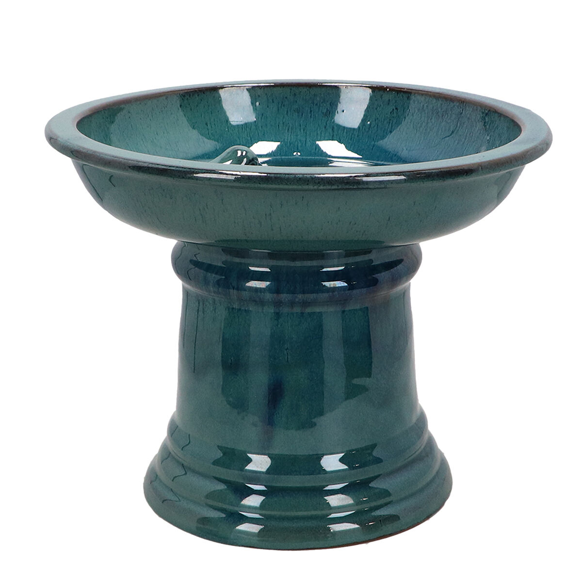 Esschert Design - Waterschaal op voet - Blauw - 22.3x28.8x28.8 cm