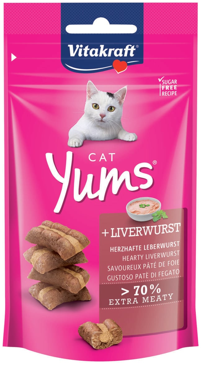 Vitakraft Cat Yums - Kattensnacks - 40 Gram - lever Vitakraft Cat Yums - Kattensnacks - 40 Gram - lever