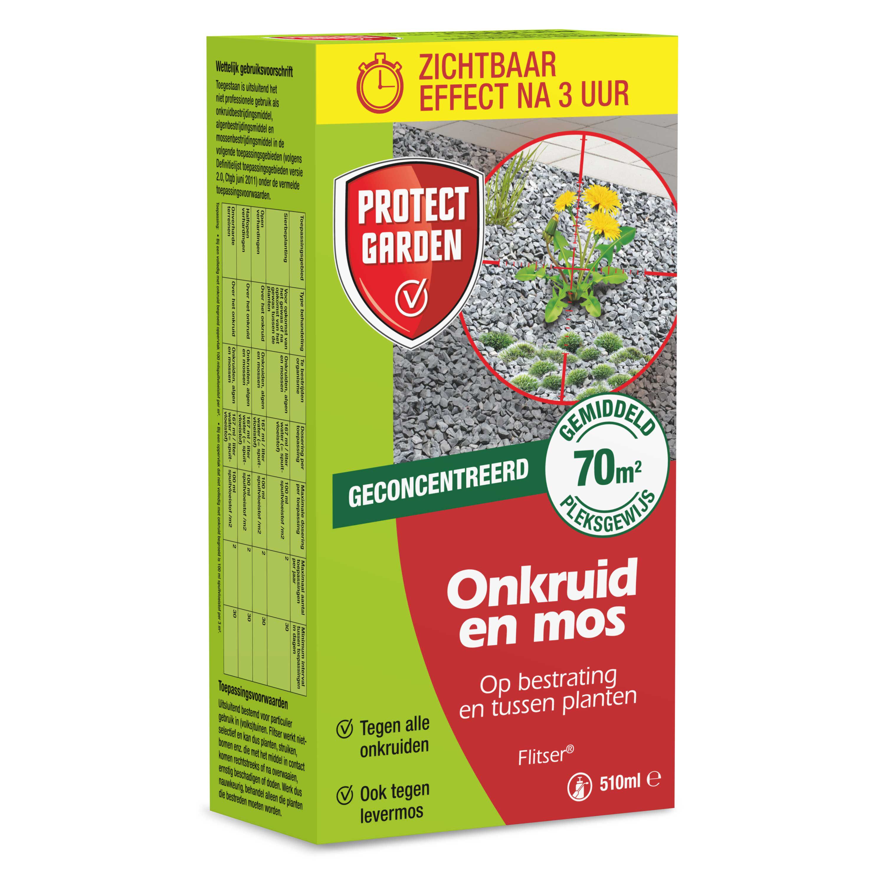 Protect Garden Flitser Concentraat - Onkruid en mos - 510 Milliliter Protect Garden Flitser Concentraat - Onkruid en mos - 510 Milliliter