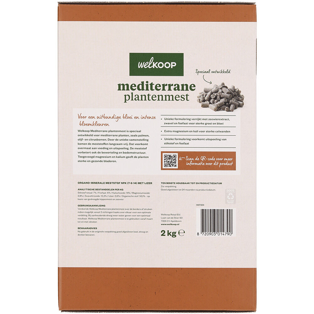 Welkoop - Mediterrane Plantenmest - 50 m2 - 2 Kilogram