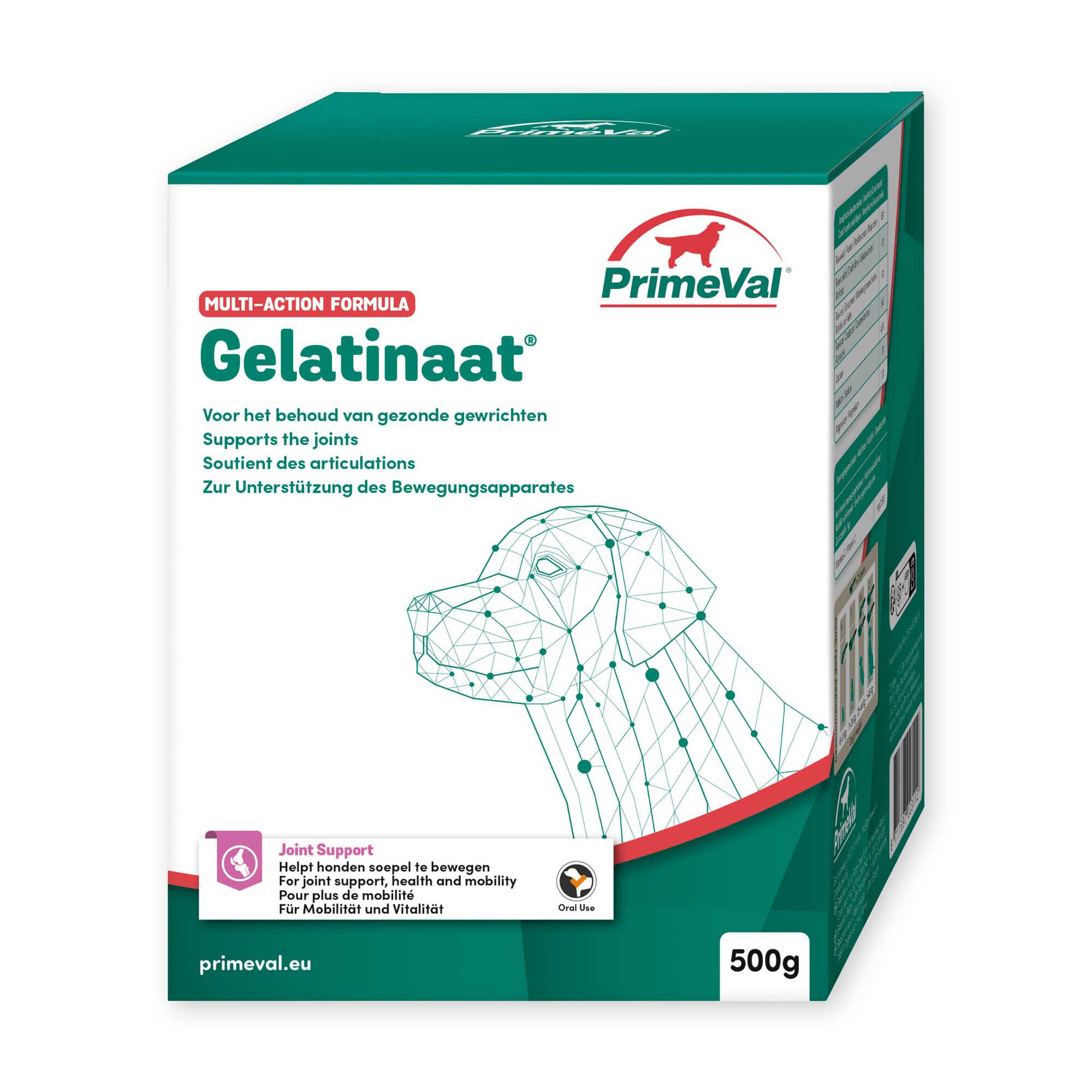 Primeval Gelatinaat - Soepele gewrichten Hond - 0.5 Kilogram Primeval Gelatinaat - Soepele gewrichten Hond - 0.5 Kilogram