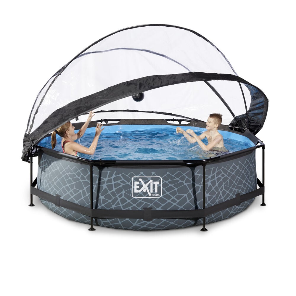 Exit Stone - Zwembad met Overkapping - Stone - 76x300300x76 cm - 300 cm