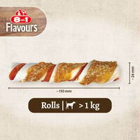 8in1 Triple Flavour Rolls - Hondensnack - 3 Stuks - kip, rund