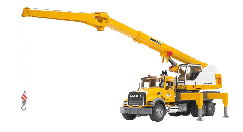 Bruder Mack Granite kraanwagen 1:16 - Vrachtwagens & auto's Bruder Mack Granite kraanwagen 1:16 - Vrachtwagens & auto's