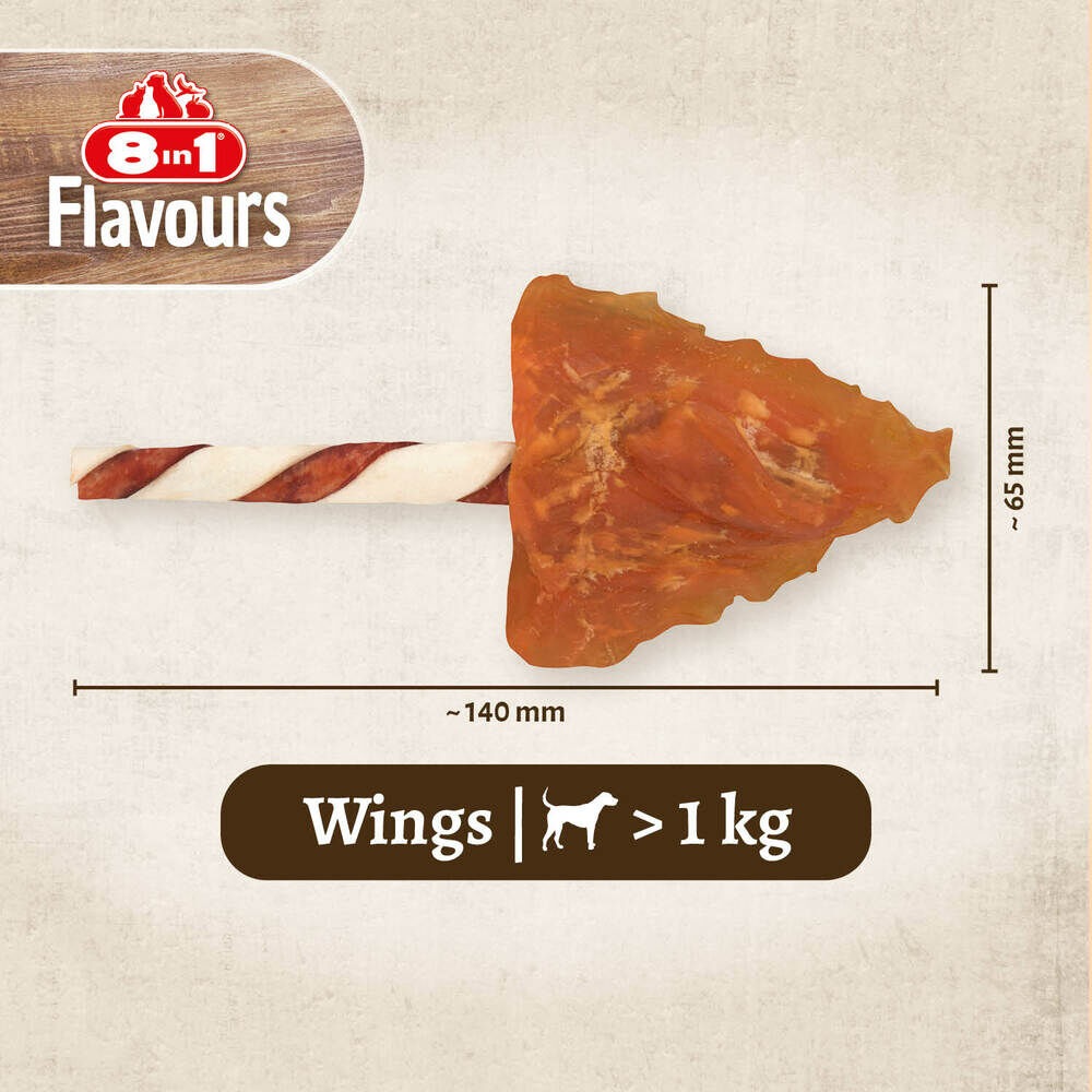 8in1 Triple Flavour Wings - Hondensnack - 6 Stuks