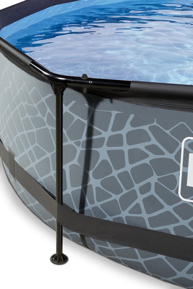 Exit Stone - Zwembad met Overkapping - Stone - 76x300300x76 cm - 300 cm