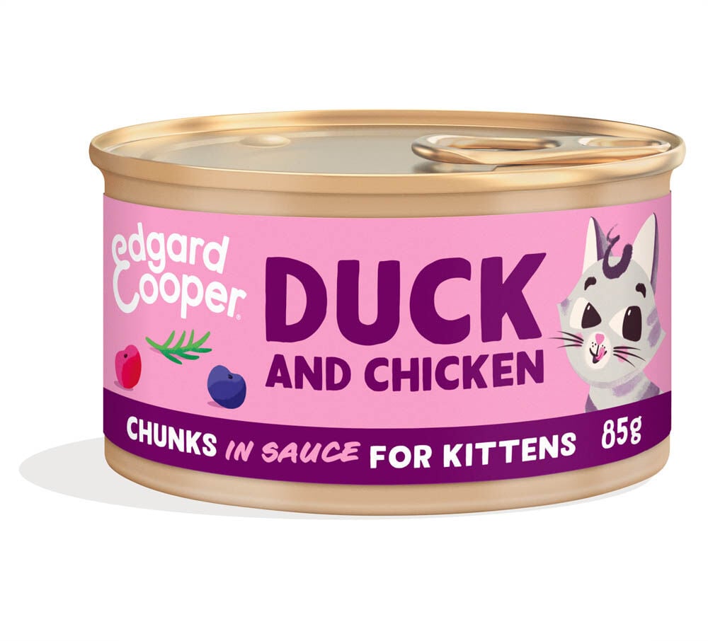 Edgard & Cooper Stukjes in saus - Kattenvoer - 85 Gram - kip, eend Edgard & Cooper Stukjes in saus - Kattenvoer - 85 Gram - kip, eend