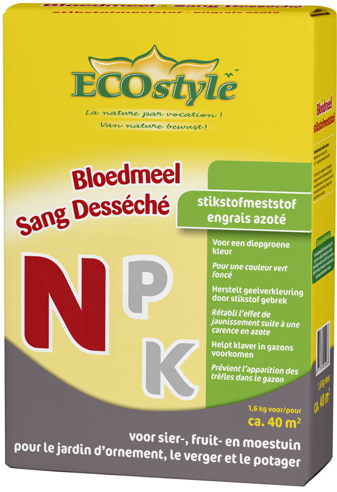 ECOstyle Bloedmeel - Meststof - 32 m2 - 1.6 Kilogram