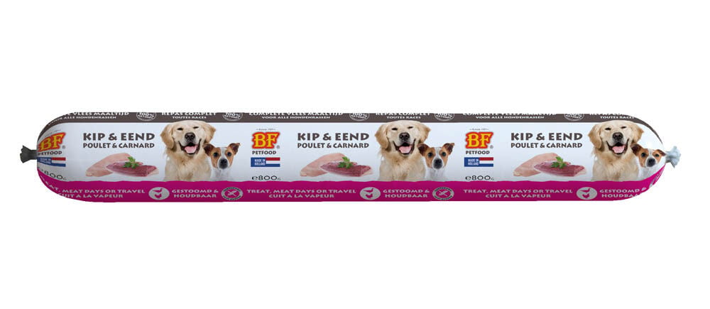 BF Petfood Hondenvoer - Eend - 800 gram - 800 Gram - eend BF Petfood Hondenvoer - Eend - 800 gram - 800 Gram - eend