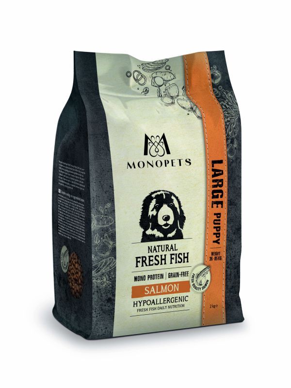 Monopets Large Puppy Hypoallergeen Monoprotein - Hondenvoer - 12.5 Kilogram - zalm