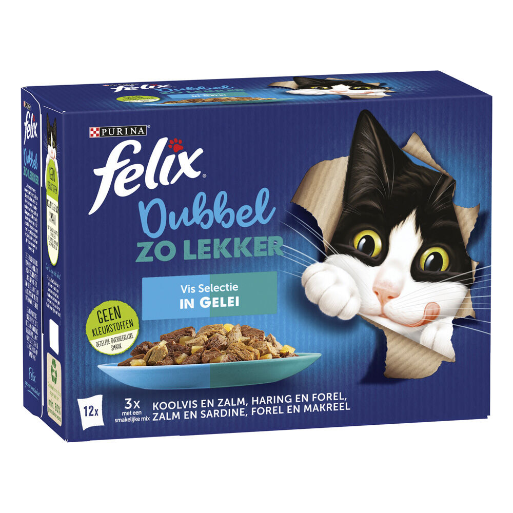 Felix Vis - Kattenvoer - 12x85 gram - 1020 Gram - zalm, vis Felix Vis - Kattenvoer - 12x85 gram - 1020 Gram - zalm, vis