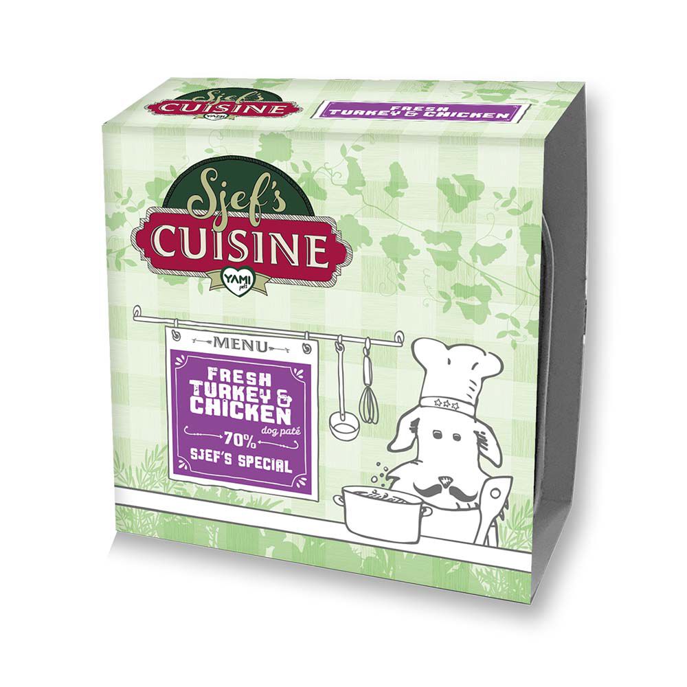Sjef's Cuisine Special Paté - Hondenvoer - 300 Gram - kip, kalkoen Sjef's Cuisine Special Paté - Hondenvoer - 300 Gram - kip, kalkoen