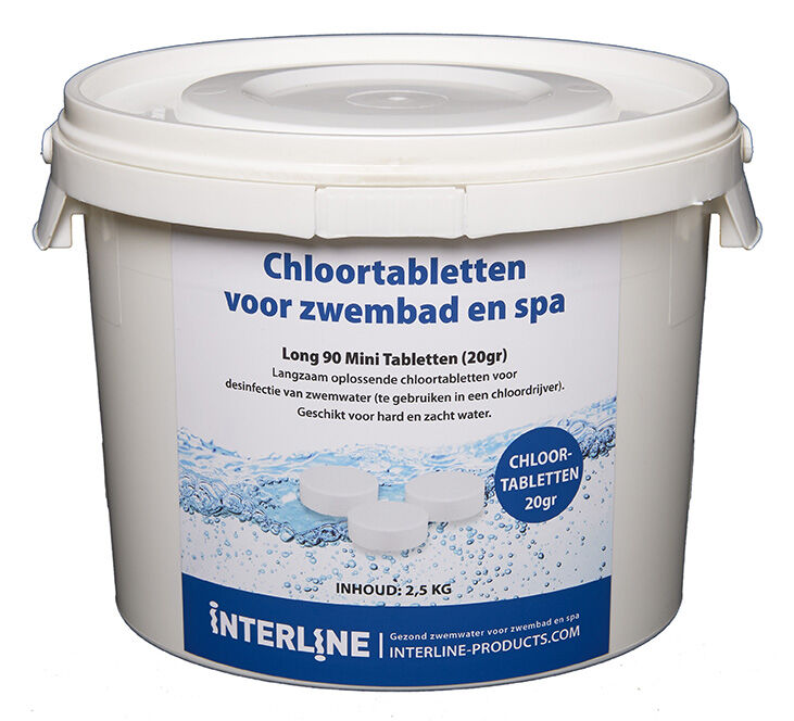 Interline Chloortabletten 20gr - 2.5 Kilogram Interline Chloortabletten 20gr - 2.5 Kilogram
