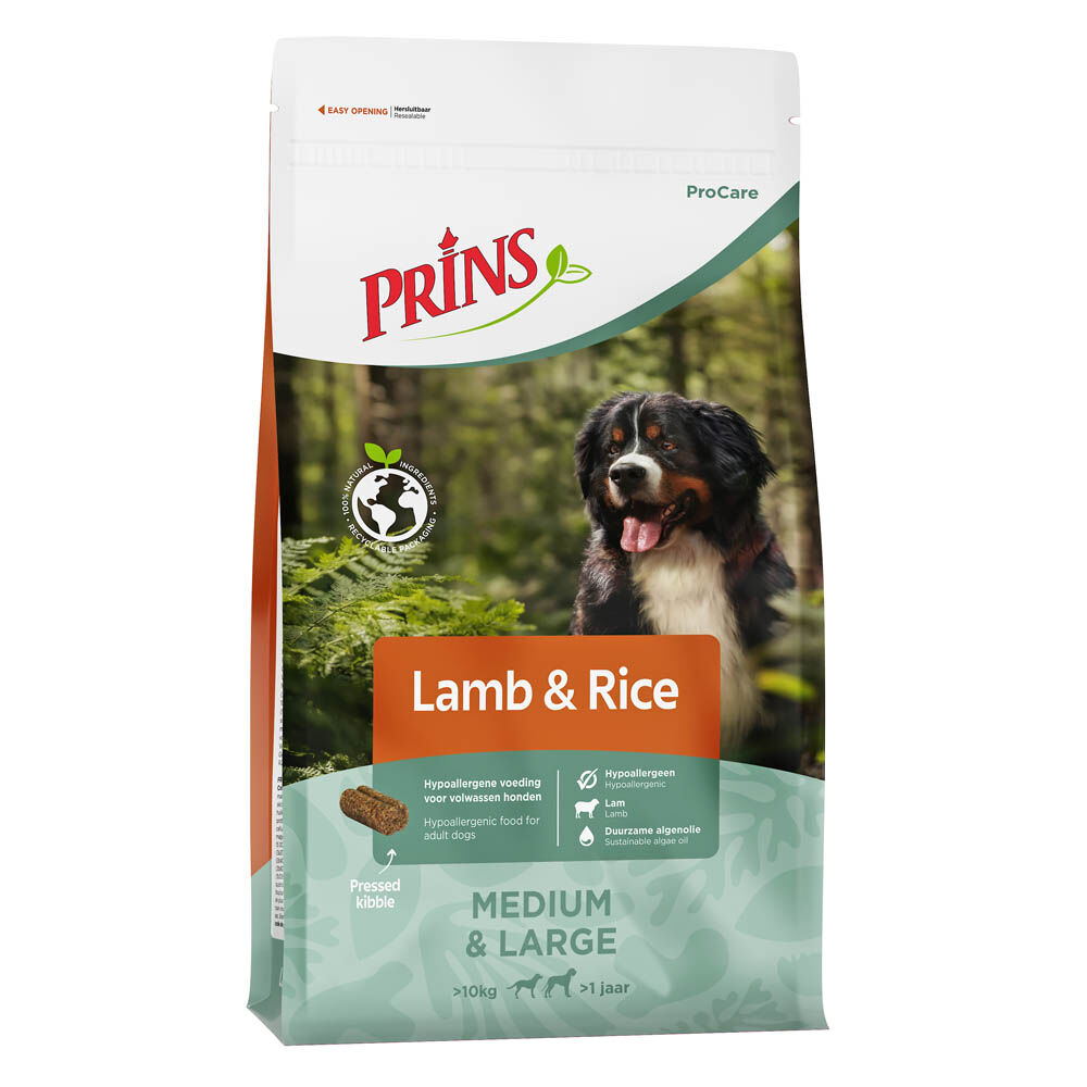 Prins ProCare Hypoallergeen Medium & Large - Hondenvoer - 12 Kilogram - Lam & rijst Prins ProCare Hypoallergeen Medium & Large - Hondenvoer - 12 Kilogram - Lam & rijst