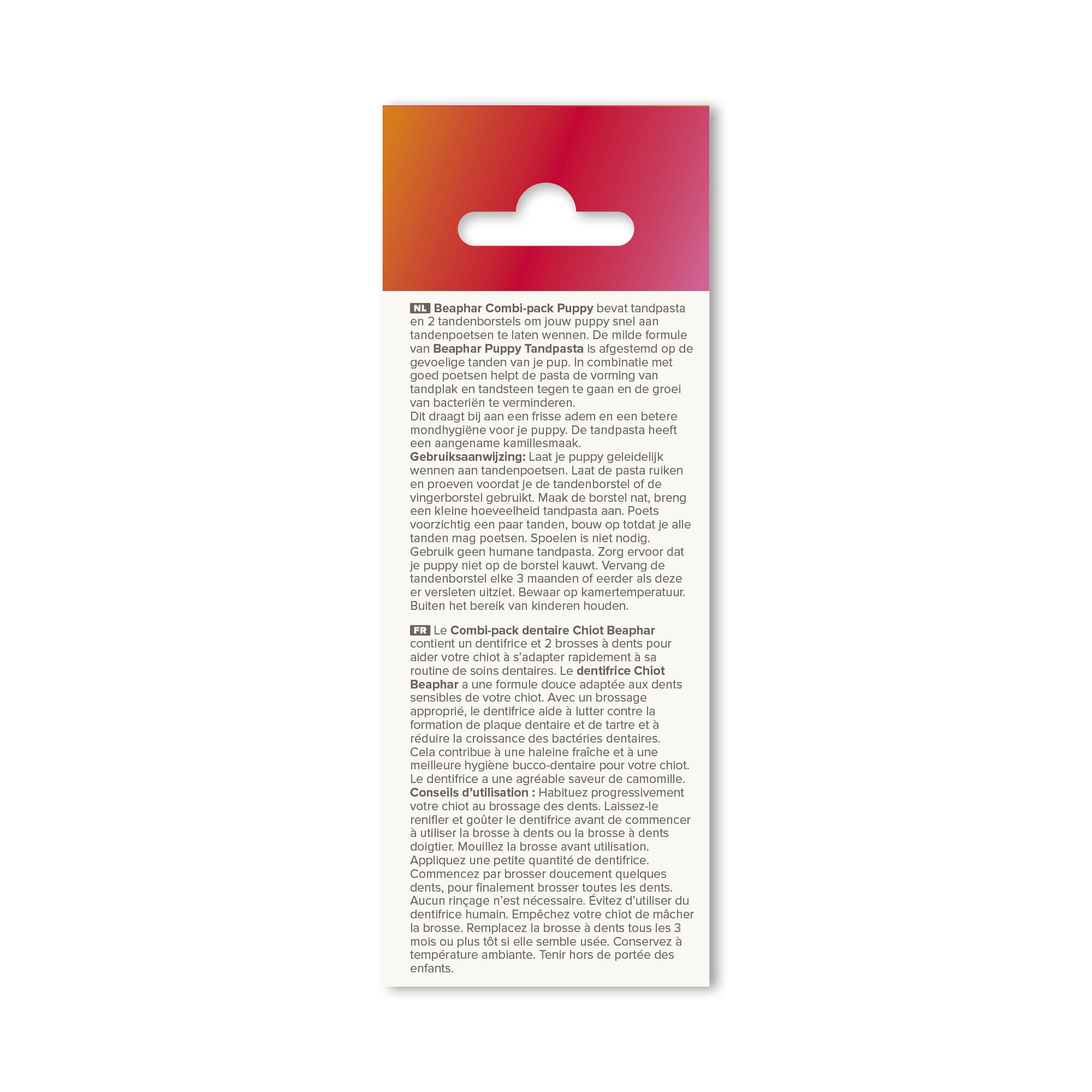 Beaphar - Tandenborstels en tandpasta - Hond - 3-delig combi-pack - Wit - 24.3x6.3x3.6 cm
