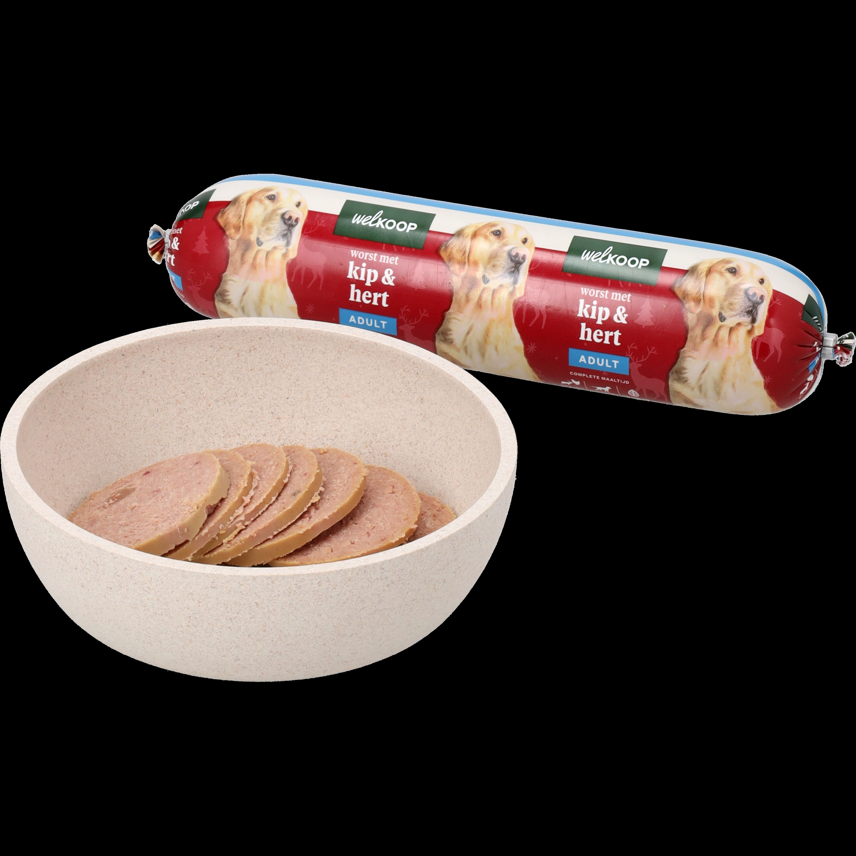 Welkoop Worst Kerst - Hondenvoer - 750 Gram - hert