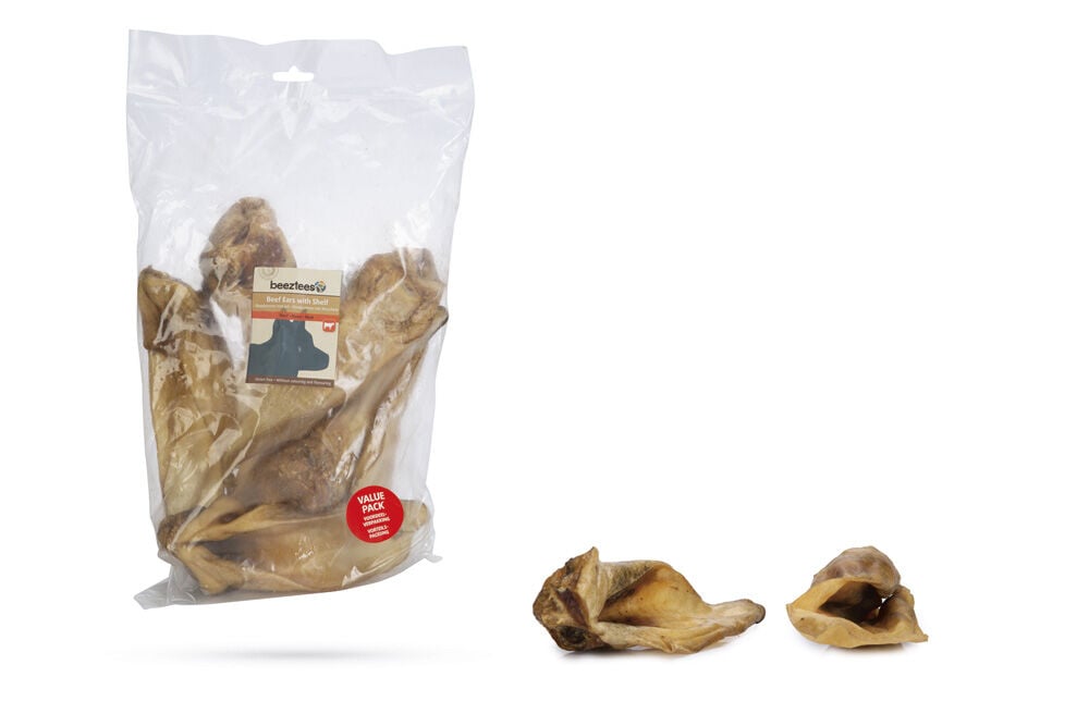 Beeztees Runderoren met pit- Hondensnack