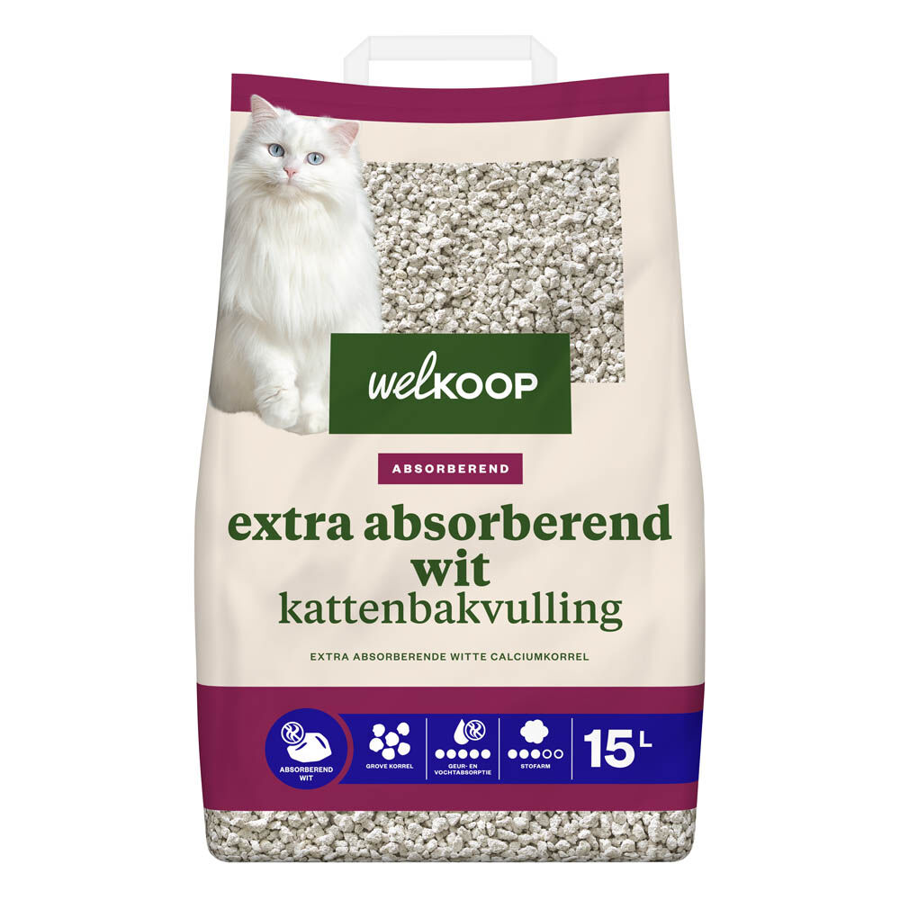 Welkoop Extra Absorber - Kattenbakvulling - 15 Liter - Zonder toegevoegde geur