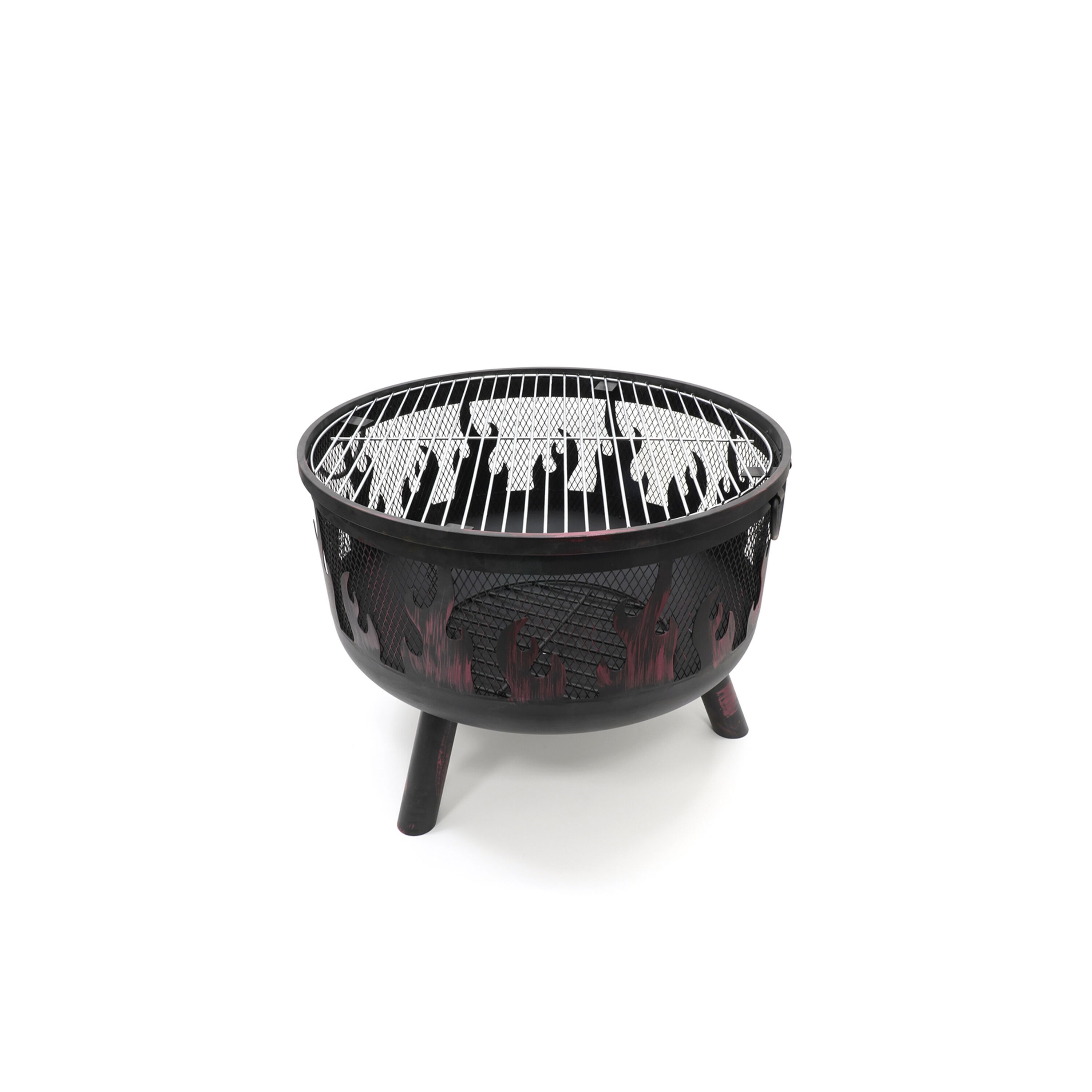 HEAT Hornset - Vuurkorf met rooster - Rond - Zwart - Staal - 60 cm