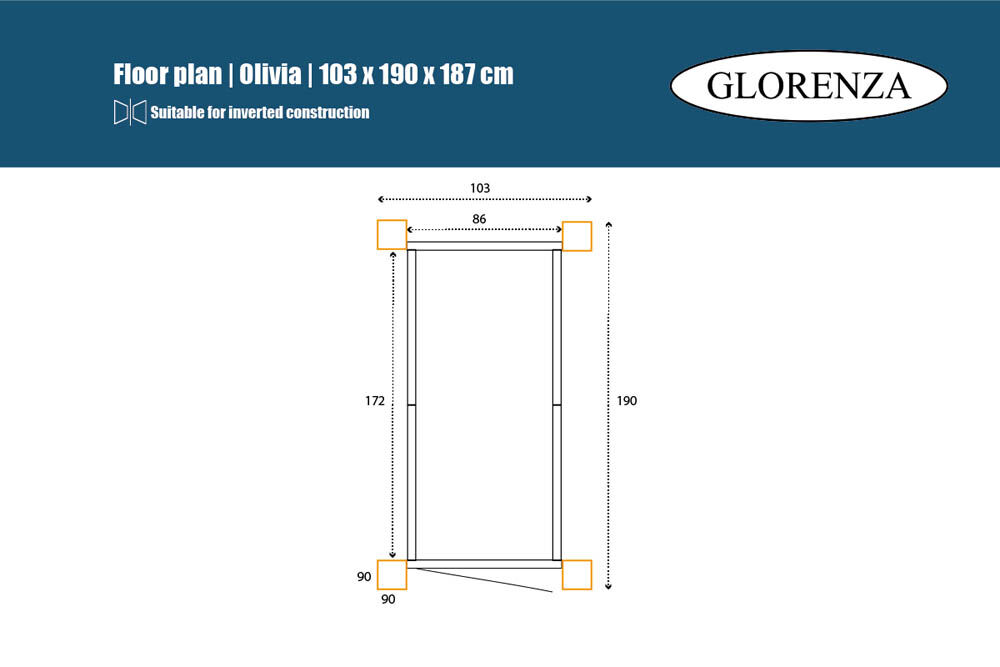 Glorenza Olivia - Kattenren - Antraciet - 187x190x103 cm