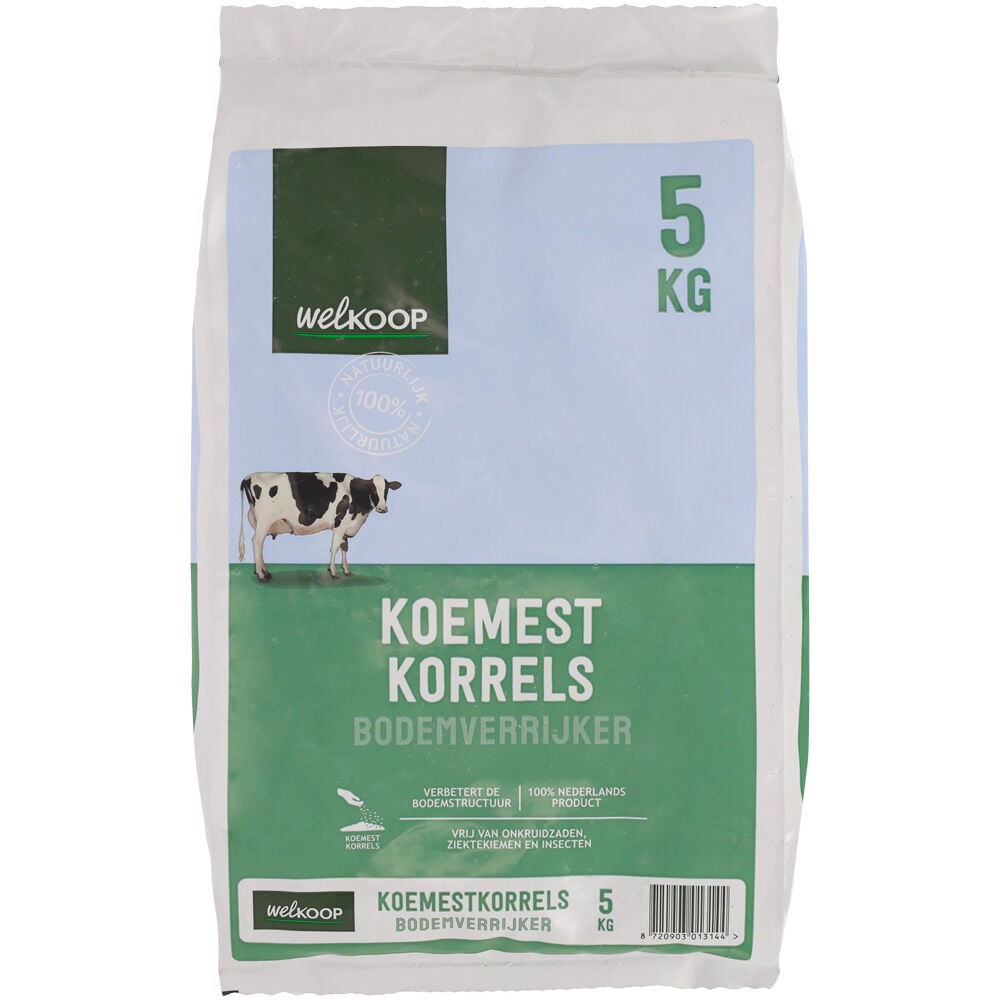 Welkoop Bodemverrijker - Koemestkorrels - 5 Kilogram
