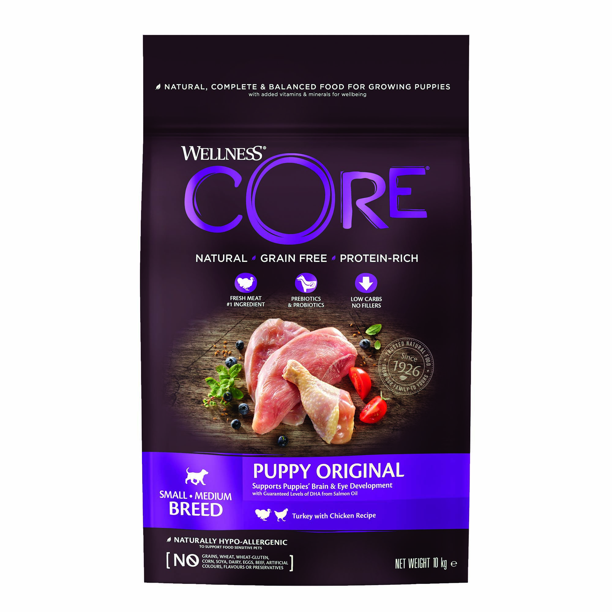 Wellness CORE Puppy Small-Medium - Hondenvoer - 10 Kilogram - kalkoen, kip Wellness CORE Puppy Small-Medium - Hondenvoer - 10 Kilogram - kalkoen, kip