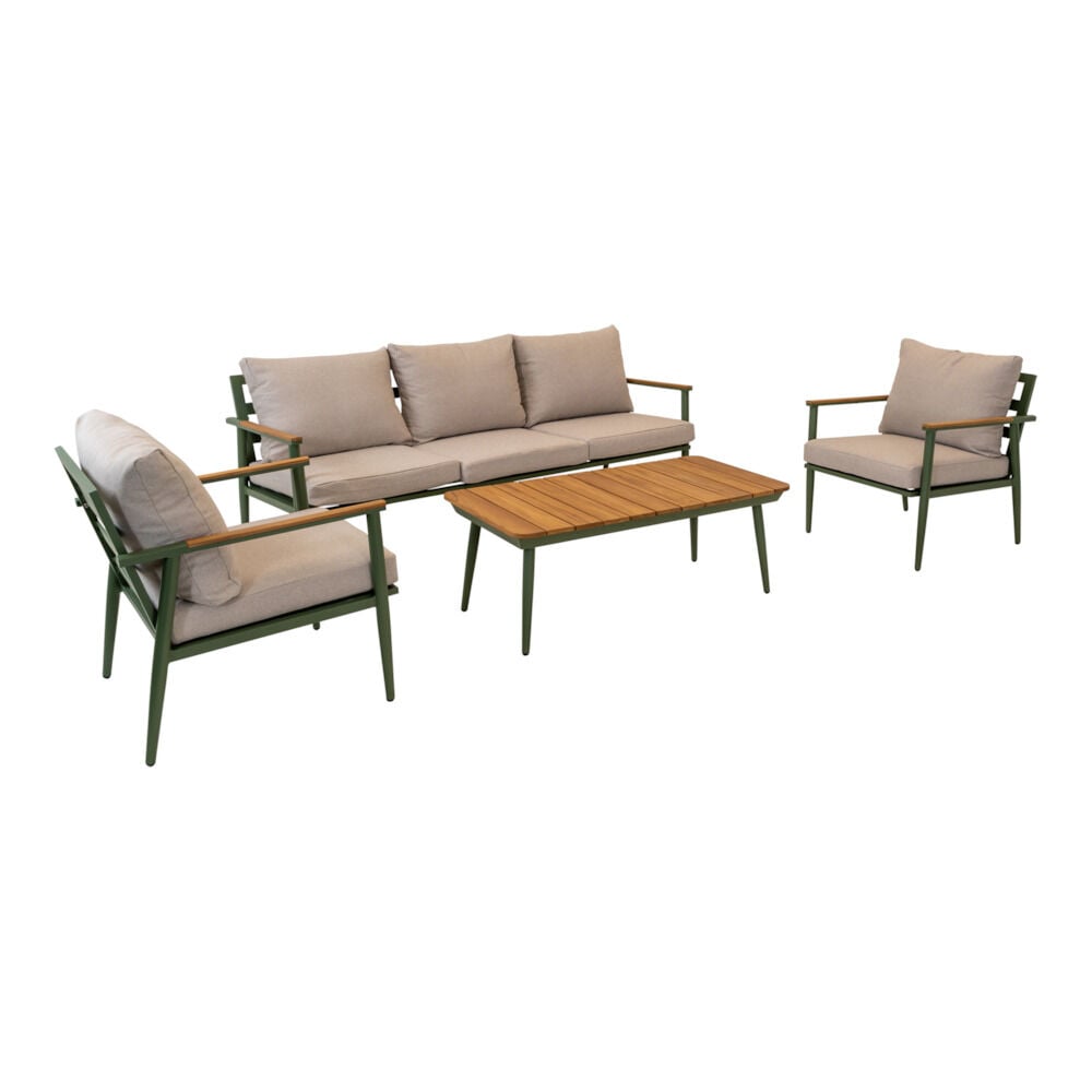 Lesli Living Riga - Loungeset - Groen - 1x188x1 cm