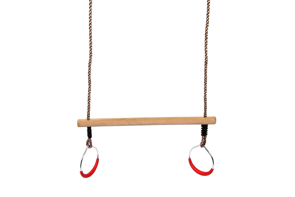 Swing King Hout/Metaal - Trapeze met ringen