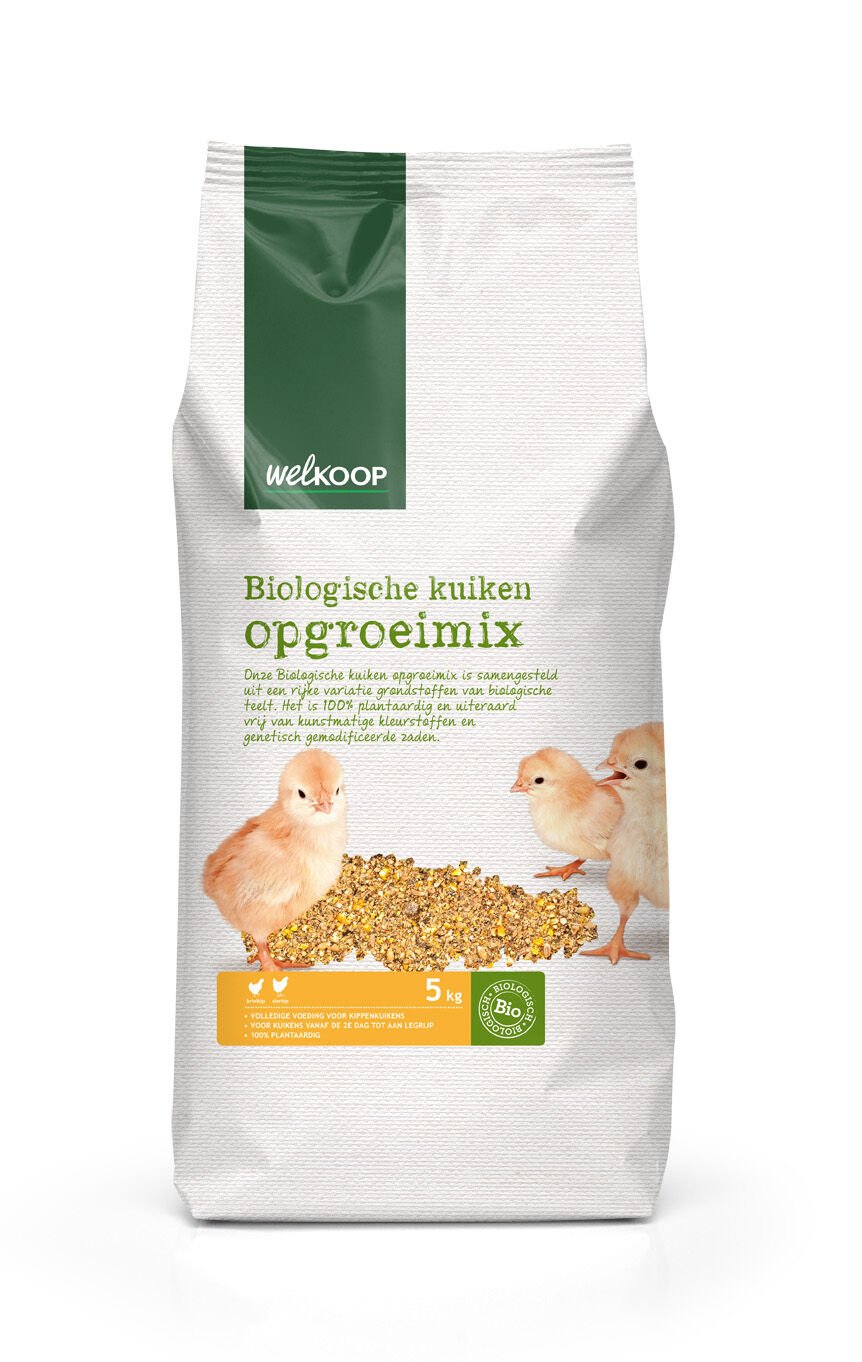 Welkoop Kuikenopgroeimix Biologisch - Kuikenvoeding - 5 Kilogram