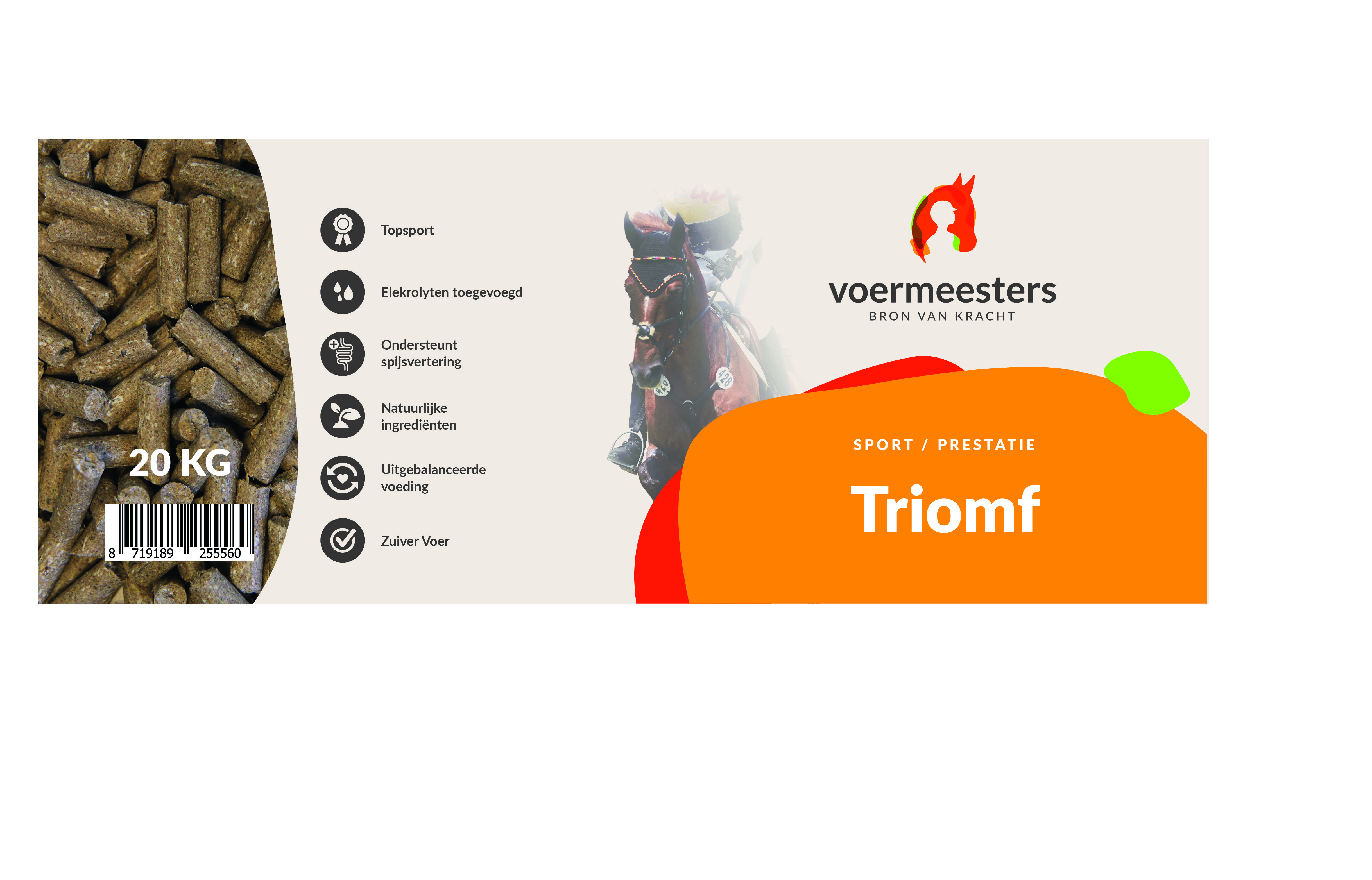 Voermeesters Triomf - Sport/ Prestatie - 20 Kilogram - Zak