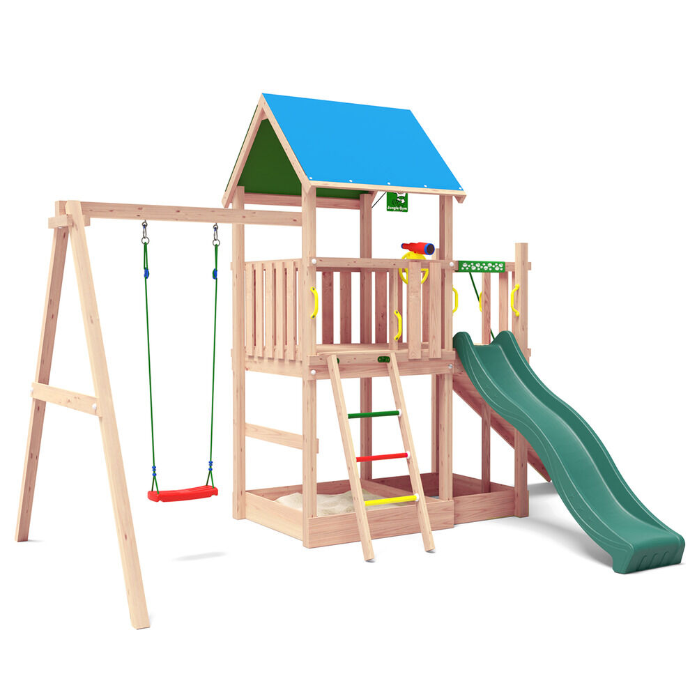 Jungle Gym Kongsberg Grenen - Speeltoestel - Donker groen - Grenenhout Jungle Gym Kongsberg Grenen - Speeltoestel - Donker groen - Grenenhout