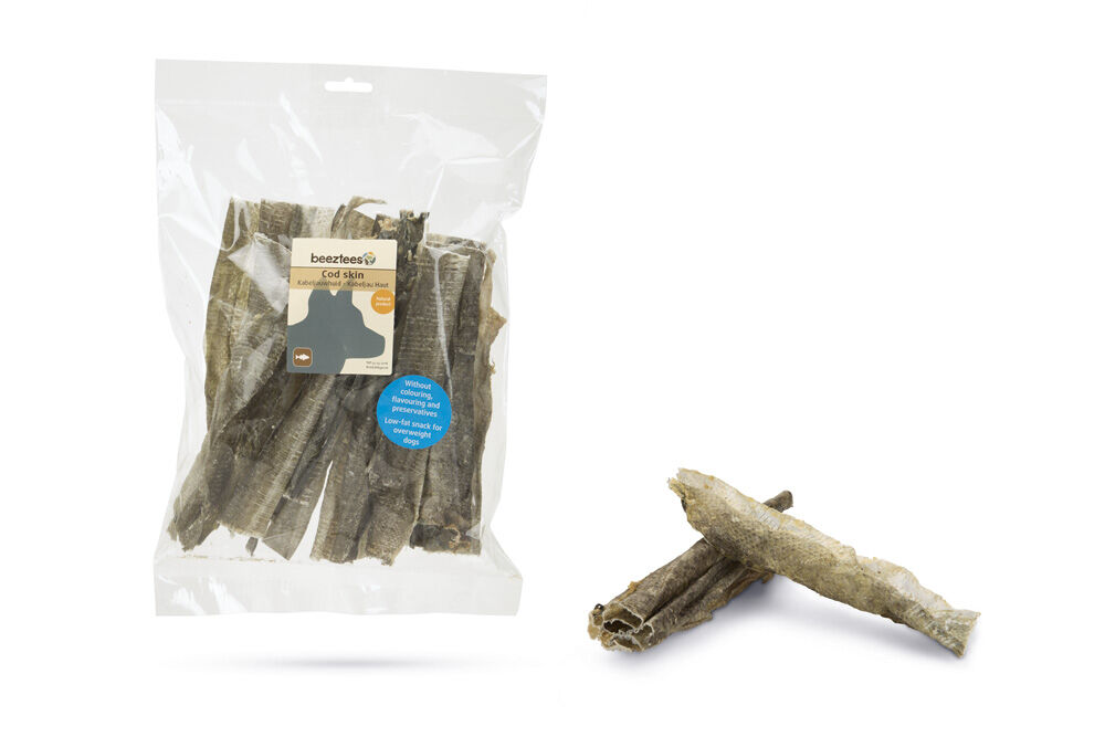 Beeztees Kabeljauwhuid - Hondensnack - 150 Gram - kabeljauw