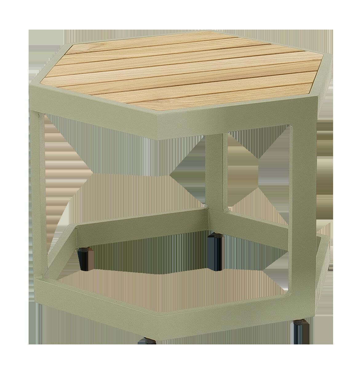 Lesli Living Esagono - Bijzettafel - Zachtgroen - 34x41.5x48 cm Lesli Living Esagono - Bijzettafel - Zachtgroen - 34x41.5x48 cm