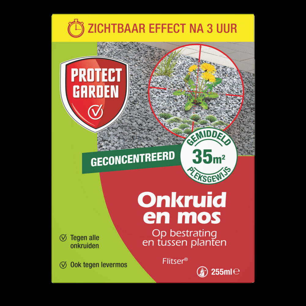 Protect Garden Onkruid en Mos Flitser Concentraat - Onkruid- en Mosbestrijder - 255 Milliliter Protect Garden Onkruid en Mos Flitser Concentraat - Onkruid- en Mosbestrijder - 255 Milliliter