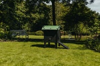 Nestera Lodge - Kippenhok - 4 tot 6 kippen - Zwart/Groen - Rechts - M