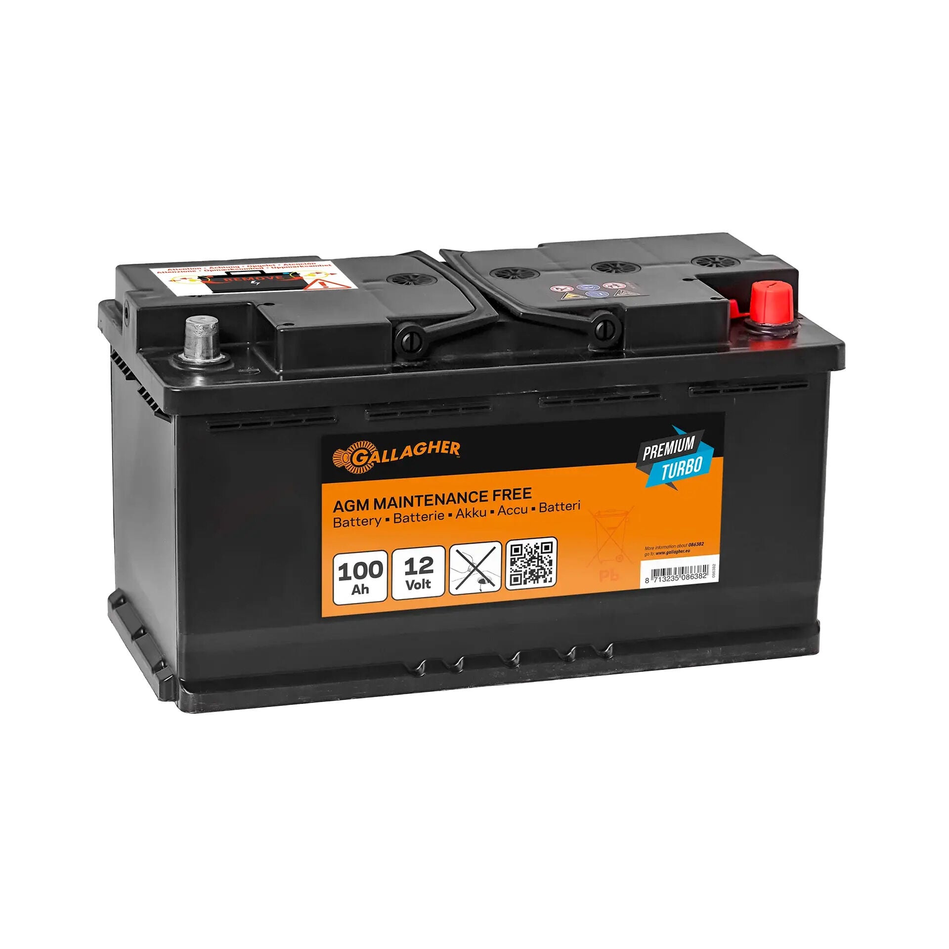 Gallagher Premium Turbo AGM - Batterij Gallagher Premium Turbo AGM - Batterij