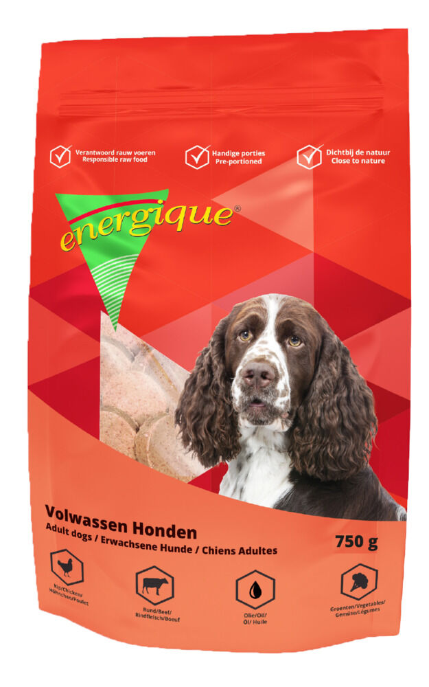 Energique Volwassen - Vers Vlees - Hondenvoer - 0.75 Kilogram - rund, kip Energique Volwassen - Vers Vlees - Hondenvoer - 0.75 Kilogram - rund, kip