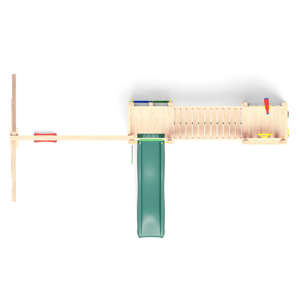Jungle Gym Raufoss Grenen - Speeltoestel - Donker groen - Grenenhout