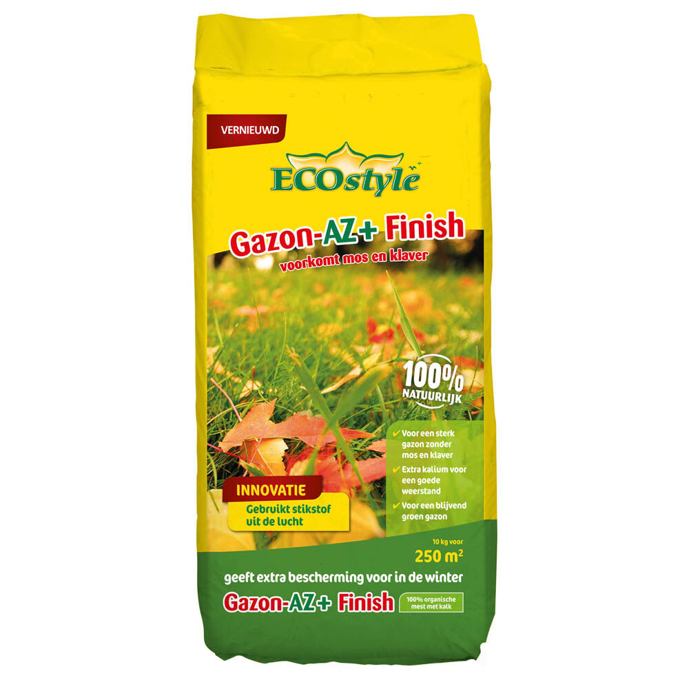 ECOstyle Gazon-AZ Finish - Gazonmeststof - 250 m2 - 10 Kilogram